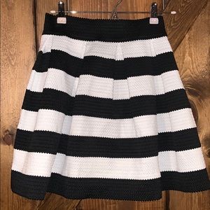 Black and white striped skirt